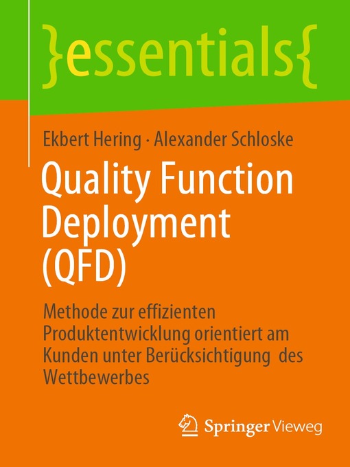 Title details for Quality Function Deployment (QFD) by Ekbert Hering - Wait list